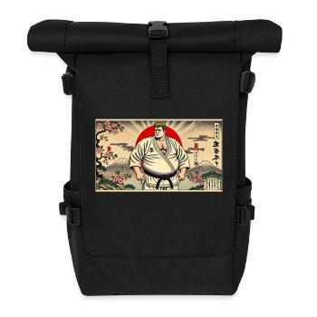 Karate MEISTER - Rolltop Rucksack - Schwarz - Vorne
