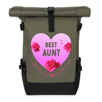 meilleure tante - Sac à dos roll top - olive/noir - Devant