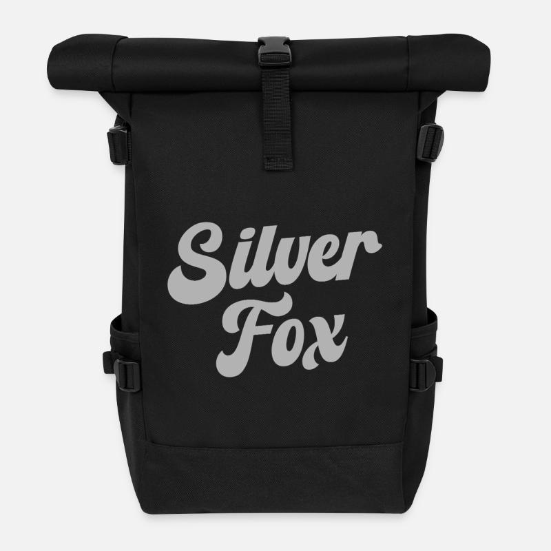 Silver Fox - Roll Top Backpack - black