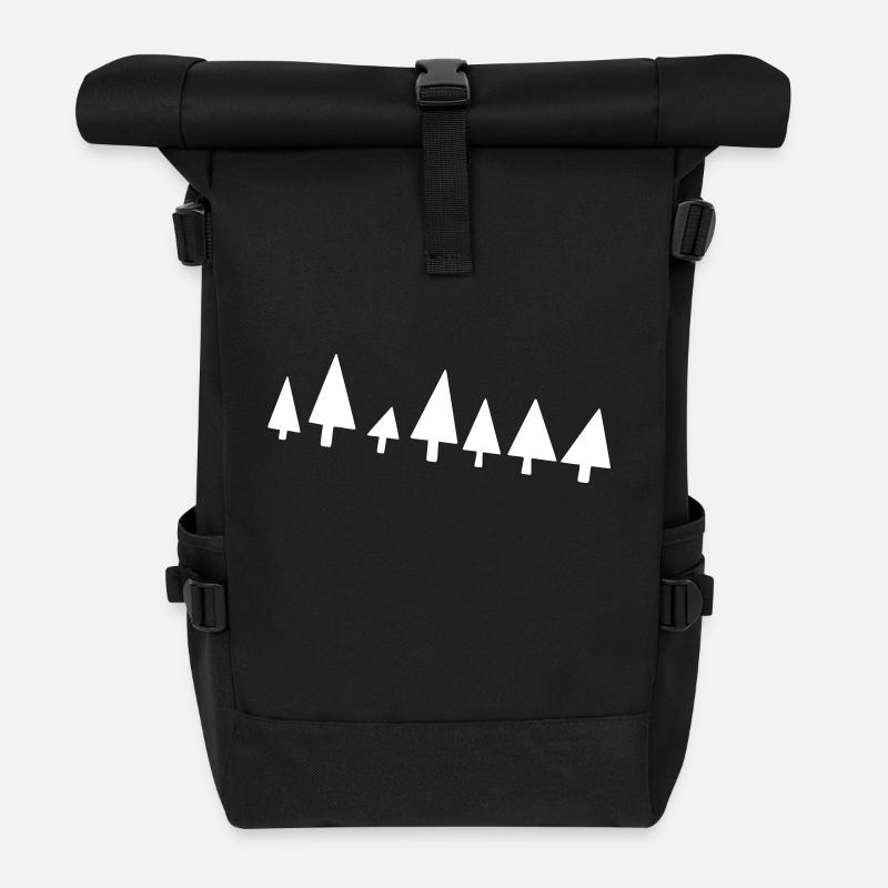 Tannenbaum - Rolltop Rucksack - Schwarz