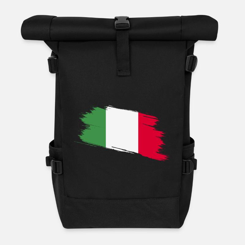 Italie - Sac à dos roll top - noir