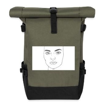 Beauté féminine - Sac à dos roll top - olive/noir - Devant