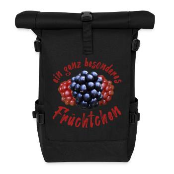 Früchtchen Brombeeren Beeren - Rolltop Rucksack - Schwarz - Vorne