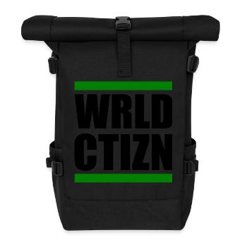 world citizen - Roll Top Backpack - black - Front
