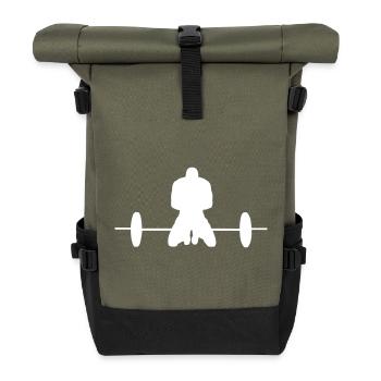 Weightlifting Sports - Roll Top Backpack - olive/black - Front