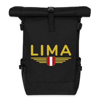 Lima Design – Découvrez la capitale du Pérou - Sac à dos roll top - noir - Devant