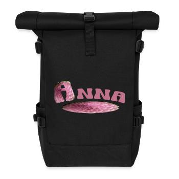 Anna Vorname - Rolltop Rucksack - Schwarz - Vorne