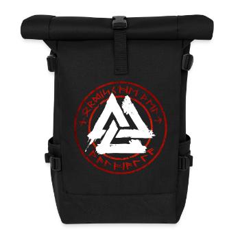 Walhalla - Walknut - Nordic - Runes - Roll Top Backpack - black - Front