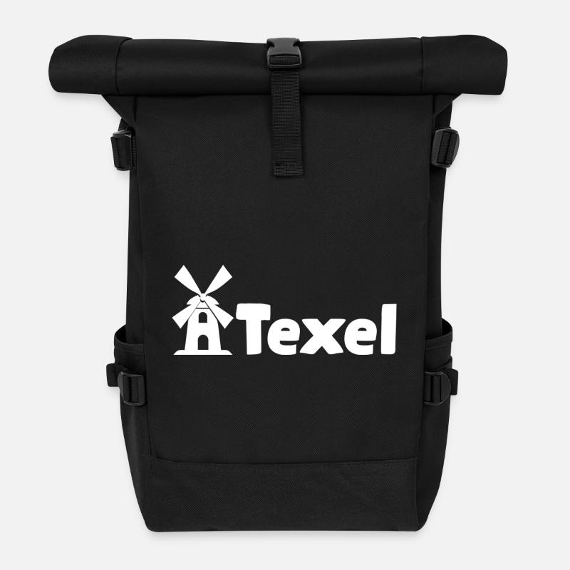 Texel Windmühle - Rolltop Rucksack - Schwarz