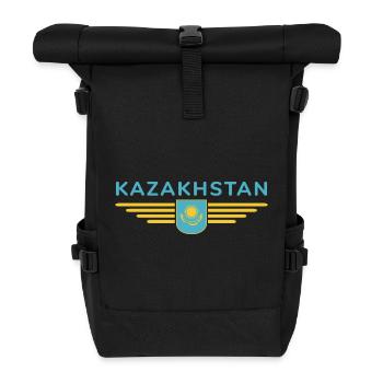Kazakhstan Design – Steppe et tradition - Sac à dos roll top - noir - Devant