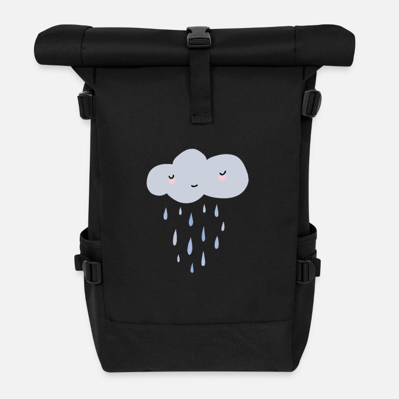 Die Regenwolke - Rolltop Rucksack - Schwarz