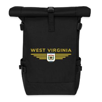 West Virginia Fan Shirt – Nature & Pride - Roll Top Backpack - black - Front