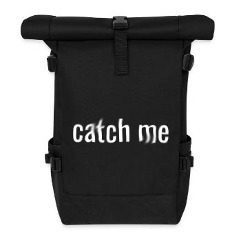 Catch me Geschenk Geist Halloween Cool - Rolltop Rucksack - Schwarz - Vorne