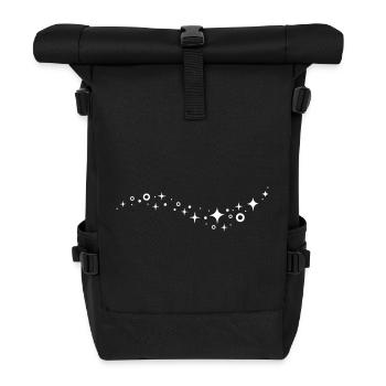 Glitter Stars Line Glitter Stars - Roll Top Backpack - black - Front