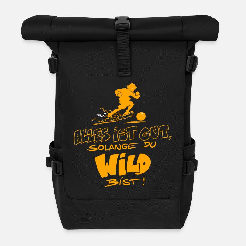 Die Wilden Kerle Spruch Motto - Rolltop Rucksack - Schwarz