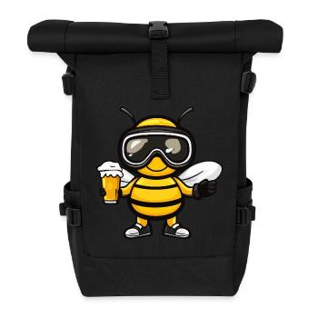 Bee Après-Ski Bière Bande dessinée - Sac à dos roll top - noir - Devant