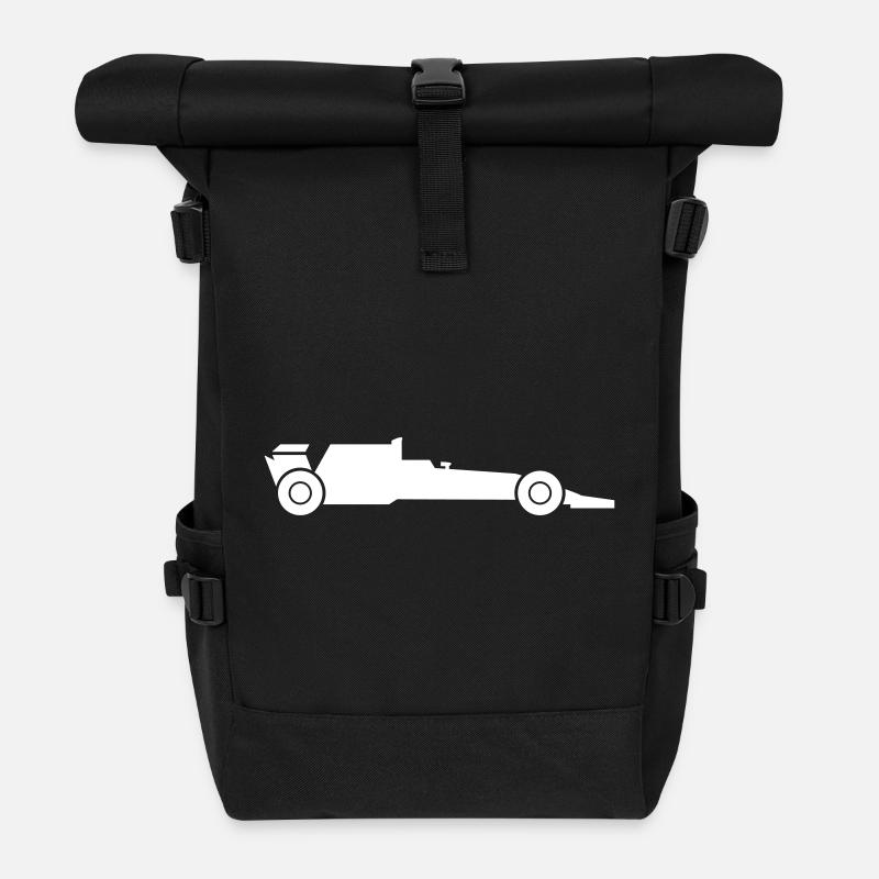 Voiture de course - Sac à dos roll top - noir