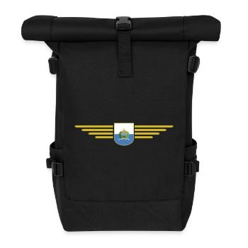 I Love San Marino, Elegance Style Design T-Shirt - Roll Top Backpack - black - Front