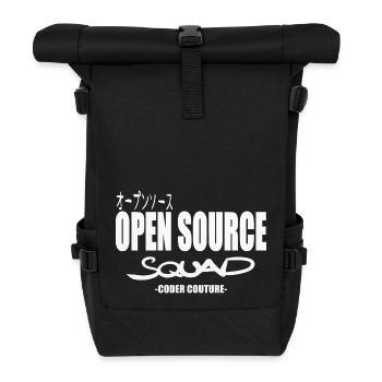 LUZILLION CODER COUTURE, PARTISAN DE L’OPEN SOURCE - Sac à dos roll top - noir - Devant
