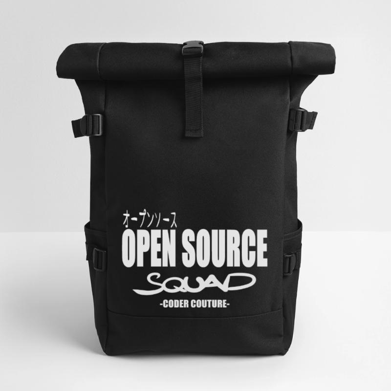 LUZILLION CODER COUTURE, OPEN SOURCE SUPPORTER Roll Top Backpack