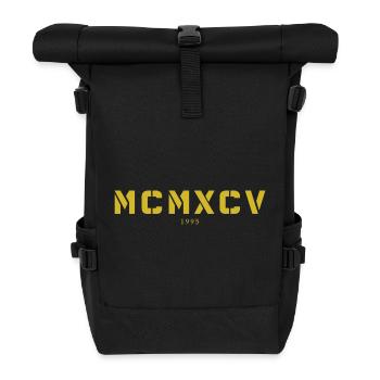Römische Zahl Geburtsjahr Made in 1995 - Rolltop Rucksack - Schwarz - Vorne