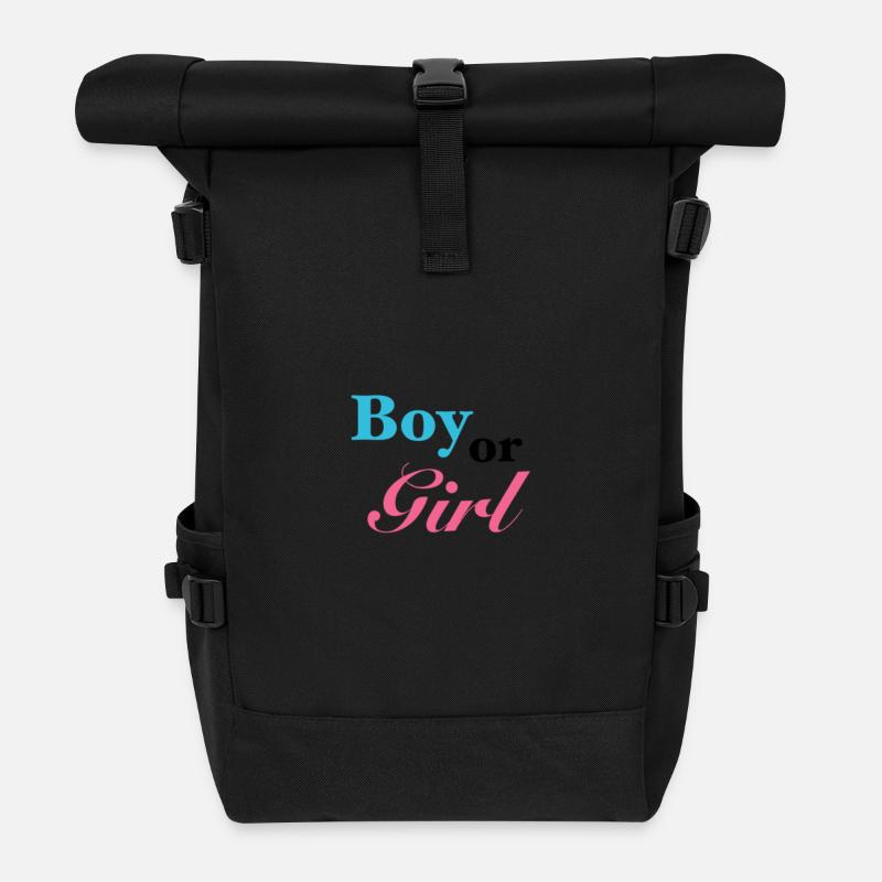 Garçon ou fille - Sac à dos roll top - noir