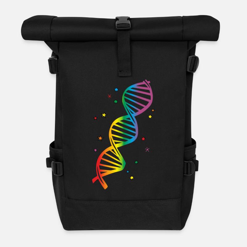 Fabulous LGBT Regenbogen DNA - Rolltop Rucksack - Schwarz