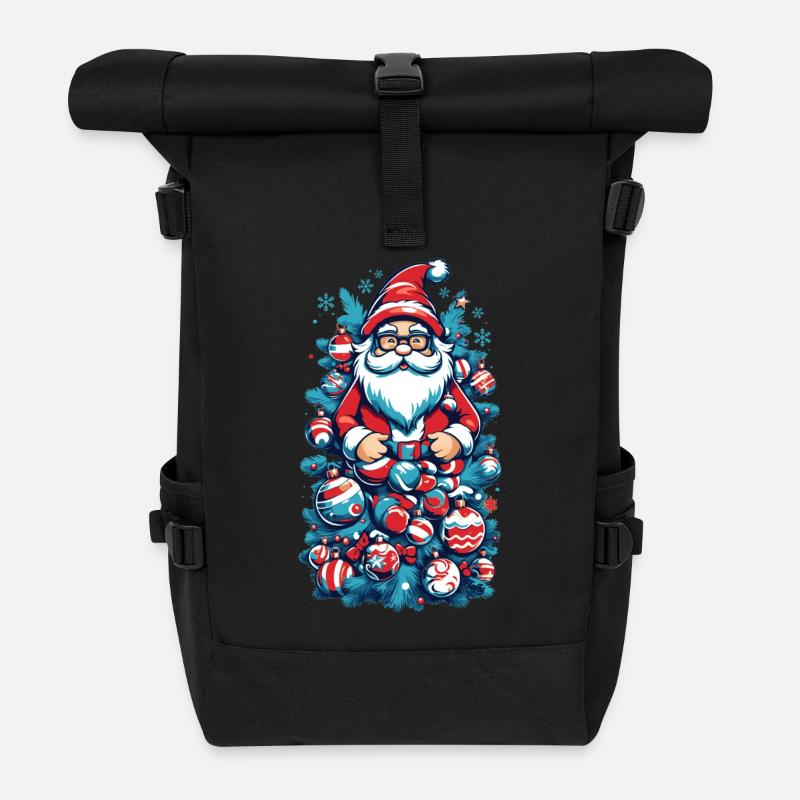 Père Noël - 🎅 - Sac à dos roll top - noir