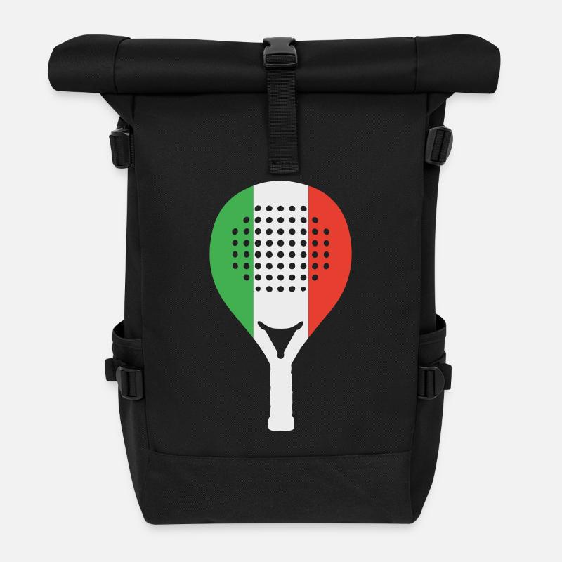 Padel-Italia - Rolltop Rucksack - Schwarz