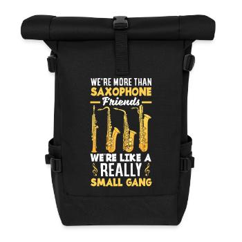 Saxofon - Rolltop Rucksack - Schwarz - Vorne