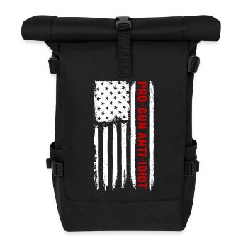 Pro-Waffen, Anti-Idiot - Rolltop Rucksack - Schwarz - Vorne