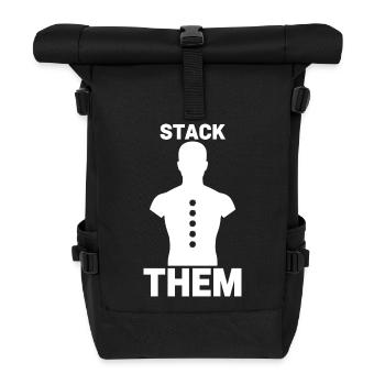 Shooting range at the shooting range, shooting exercises at the - Roll Top Backpack - black - Front