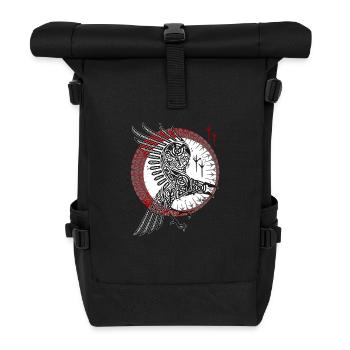 NORSE RAVEN - Walhalla Raben Wikinger - Rolltop Rucksack - Schwarz - Vorne