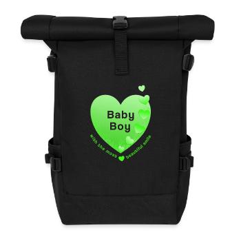 Baby Boy - Rolltop Rucksack - Schwarz - Vorne