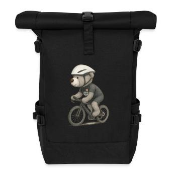 Lord Petzi Zeitfahrrad - Rolltop Rucksack - Schwarz - Vorne