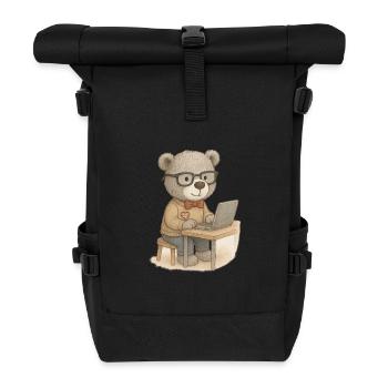 Lord Petzi Nerd - Rolltop Rucksack - Schwarz - Vorne