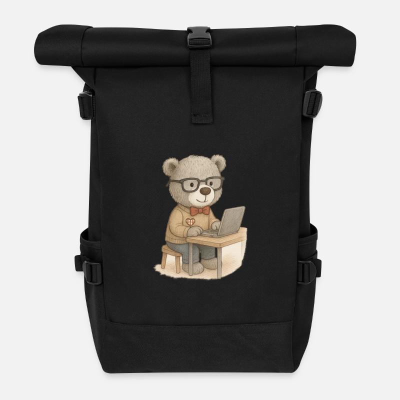 Lord Petzi Nerd - Rolltop Rucksack - Schwarz