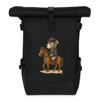 Lord Petzi Reiter - Rolltop Rucksack - Schwarz - Vorne