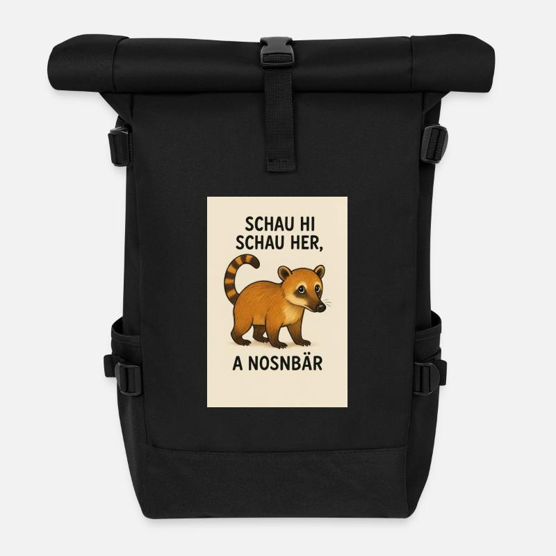 Nosnbär - Rolltop Rucksack - Schwarz