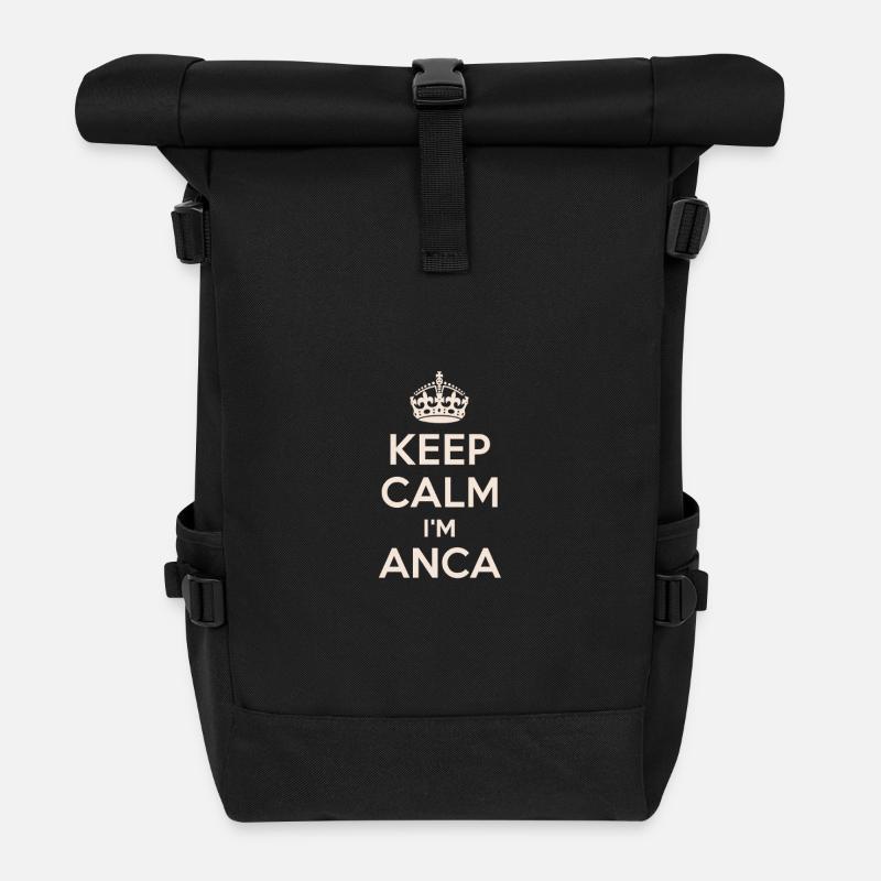 Anca - Roll Top Backpack - black