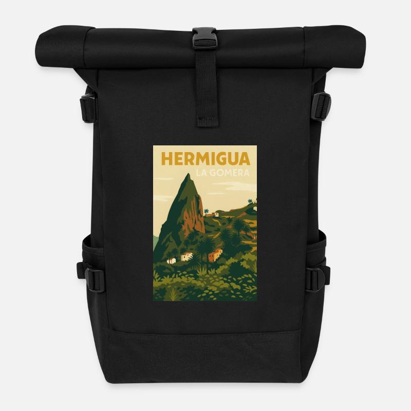 Hermigua - Sac à dos roll top - noir