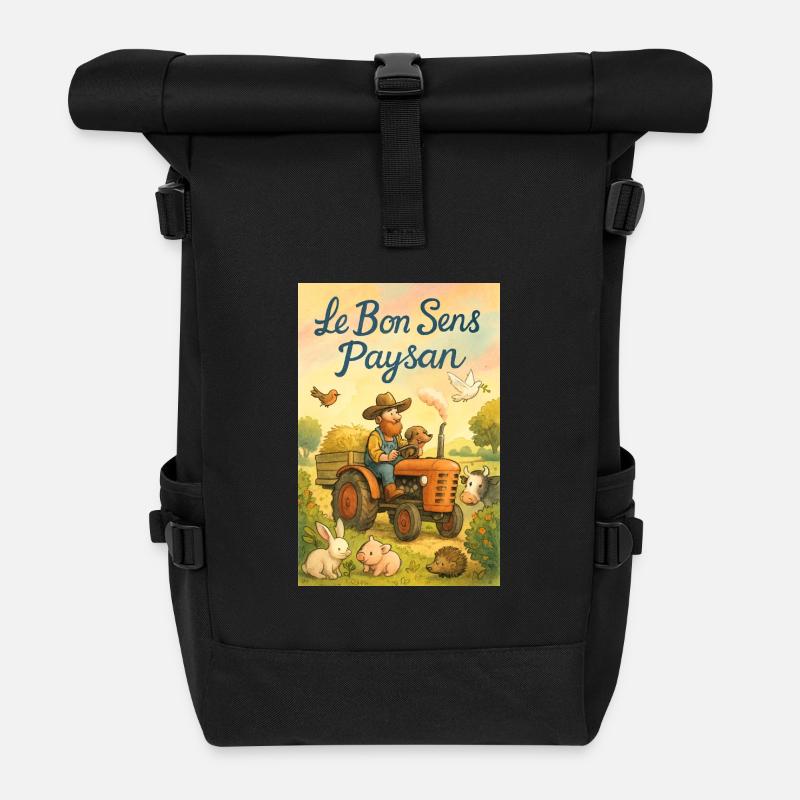 Bäuerlicher gesunder Menschenverstand - Rolltop Rucksack - Schwarz