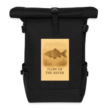 Bach des Flusses Vis - Rolltop Rucksack - Schwarz - Vorne