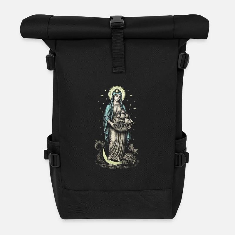 Stella Maris - Sac à dos roll top - noir