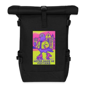 Neon_Pigeon_Roller-skater - Roll Top Backpack - black - Front