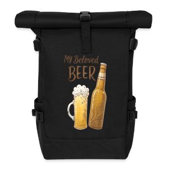 Mein geliebtes Bier - Rolltop Rucksack - Schwarz - Vorne