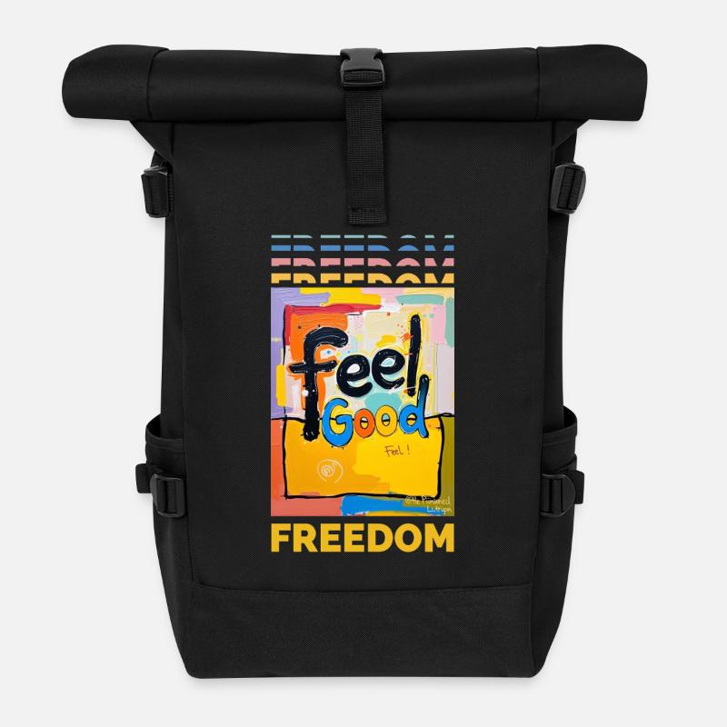 Freedom feel good freedom - Rolltop Rucksack - Schwarz