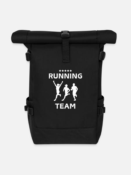 Running Team - Rolltop Rucksack - Schwarz