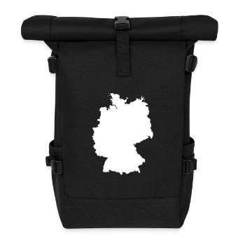 Silhouette des cartes de l’Allemagne - Sac à dos roll top - noir - Devant