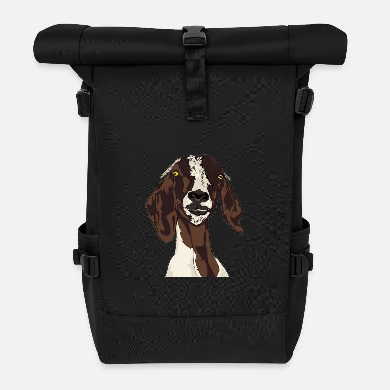 goat - Roll Top Backpack - black